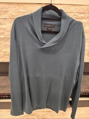 John Varvatos Luxe Blue Crewneck Knit Sweater